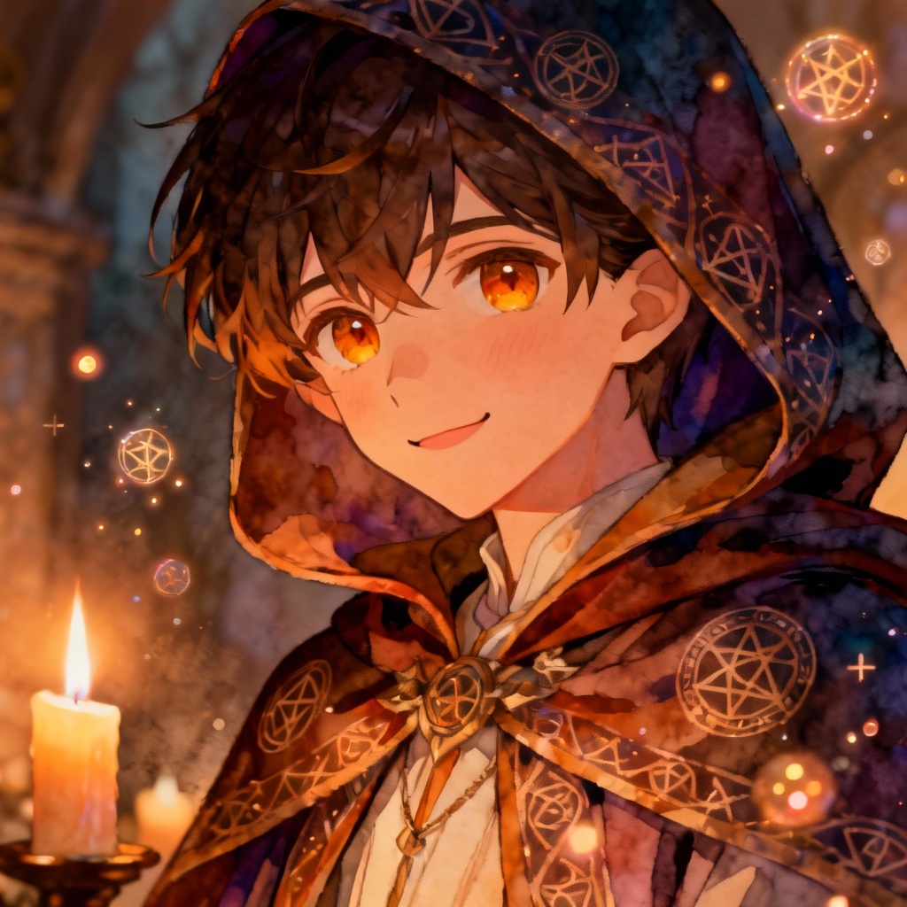 AI fantasy anime mage portrait