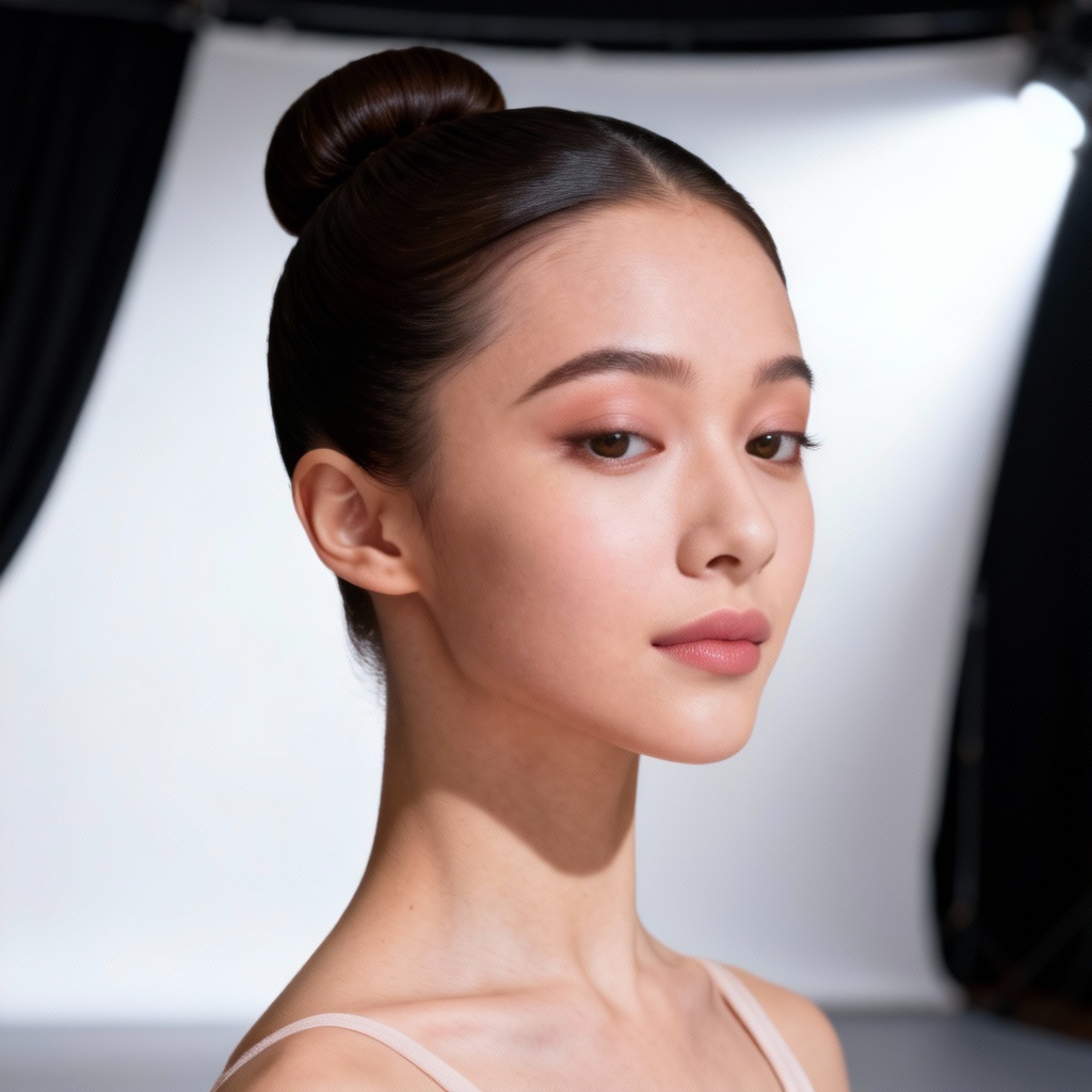 AI High Ballerina Bun Hairstyle