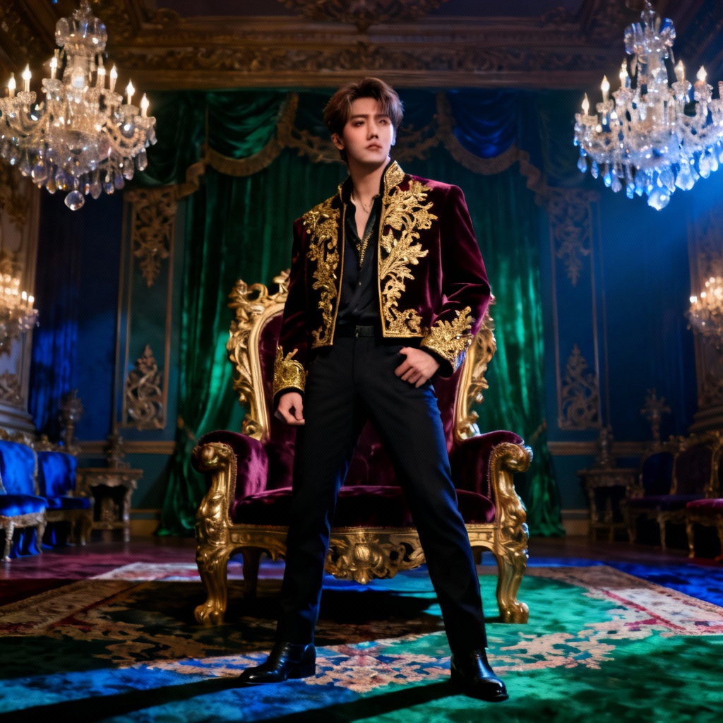 AI K-pop royal comeback concept