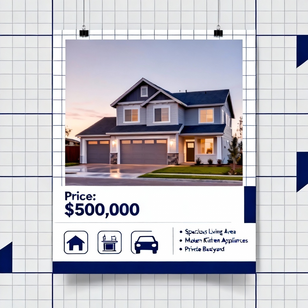 AI property flyer poster layout for real estate marketing