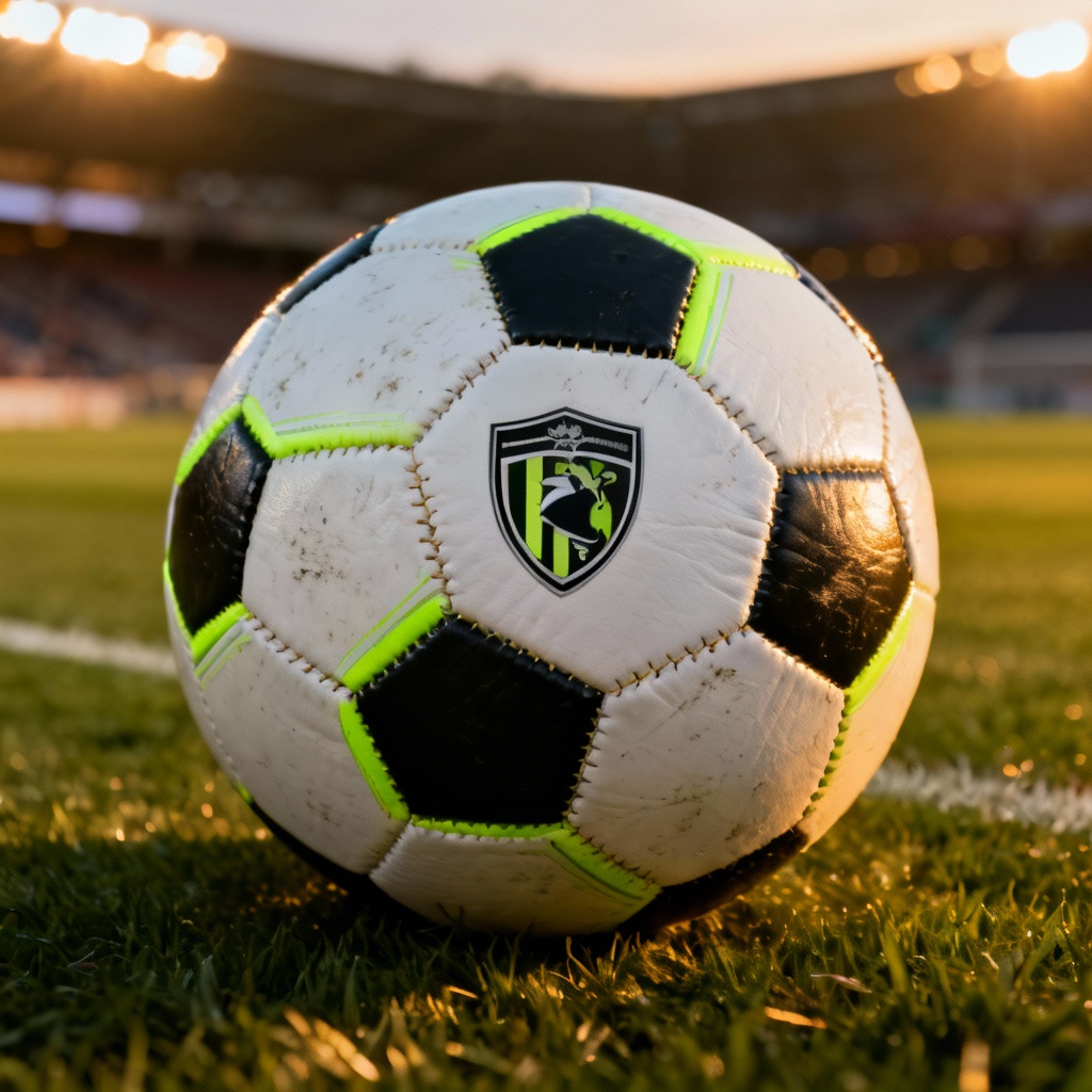 AI photorealistic soccer ball mockup with custom logo