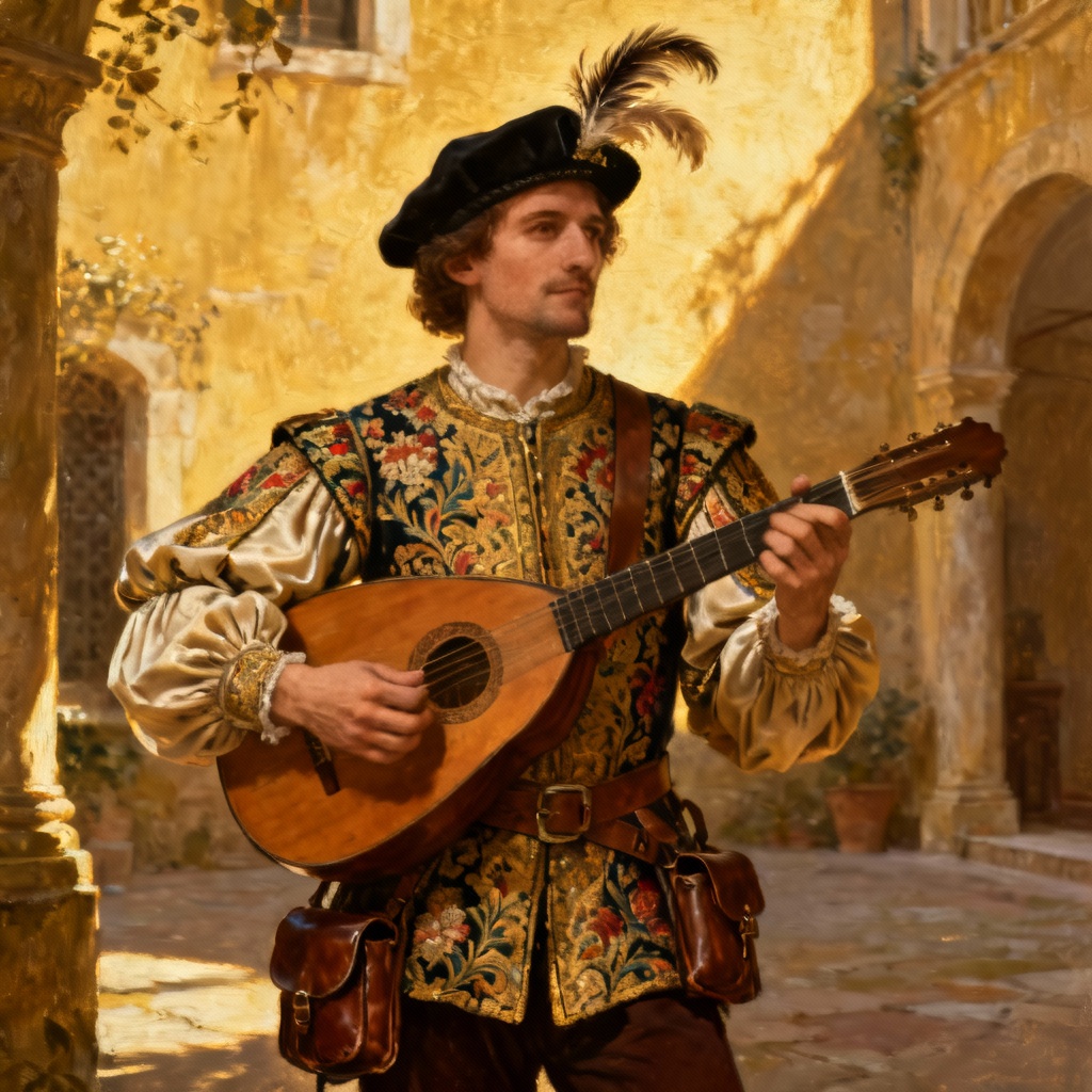 AI Renaissance Bard Costume