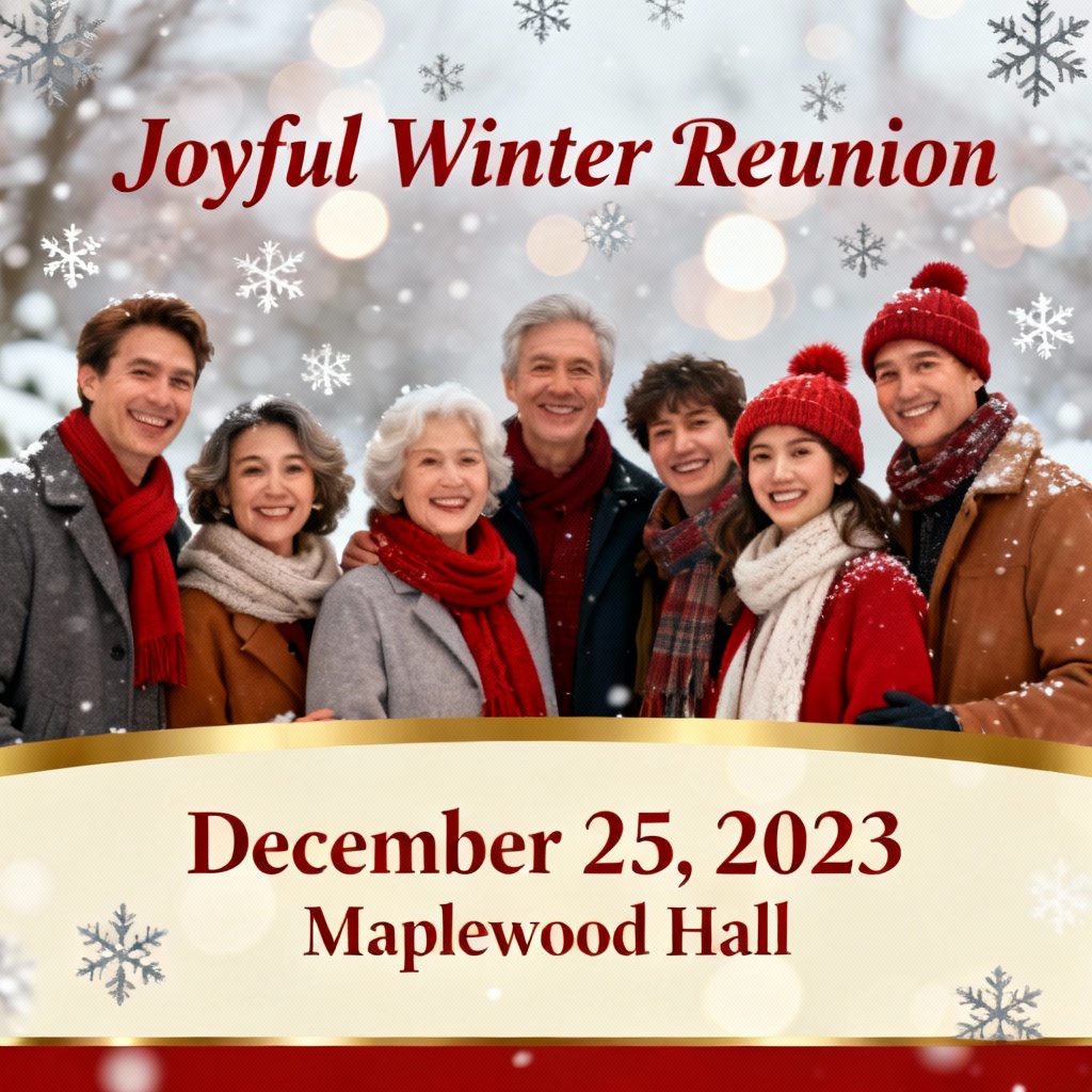 AI holiday family poster