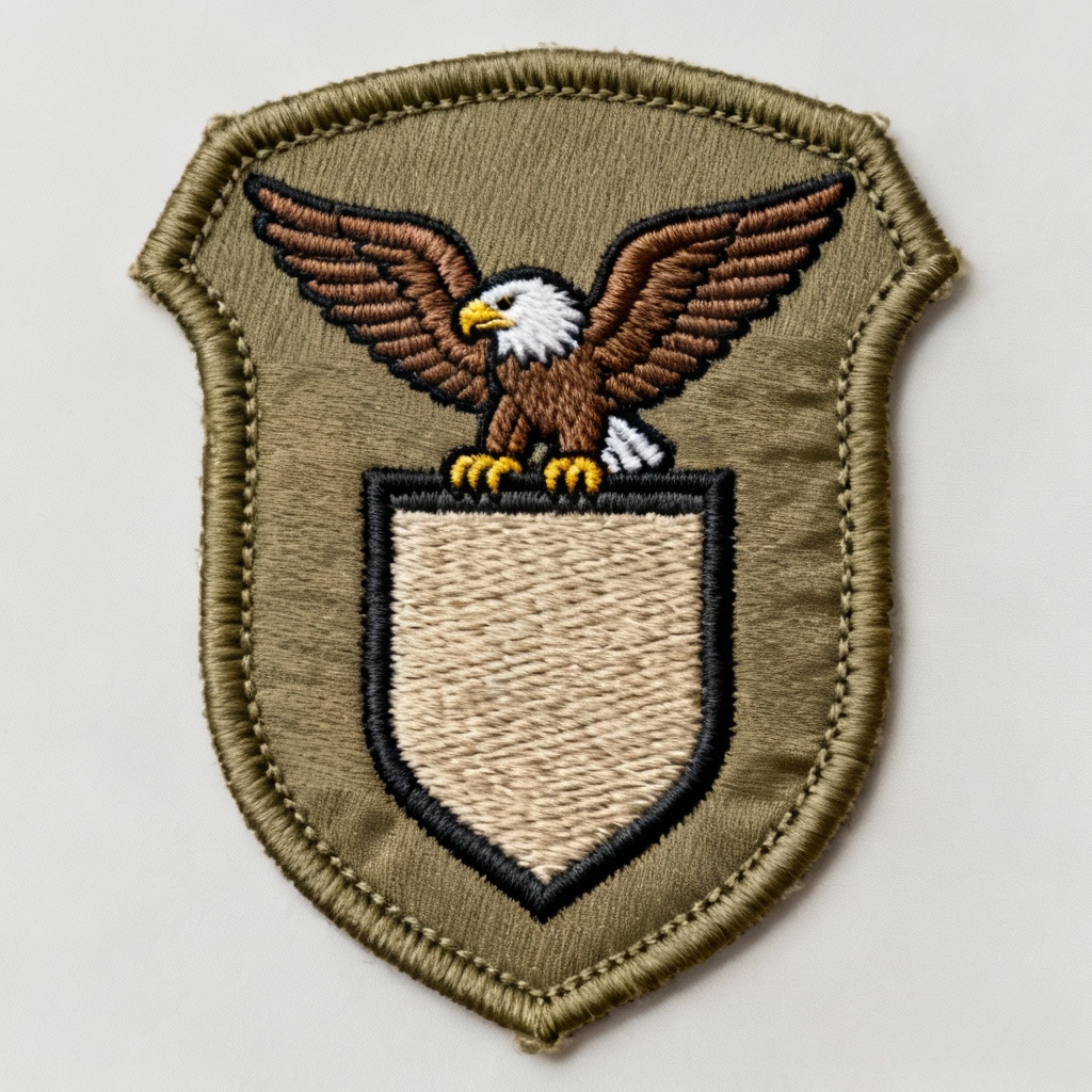 AI ranger crest embroidered patch with eagle