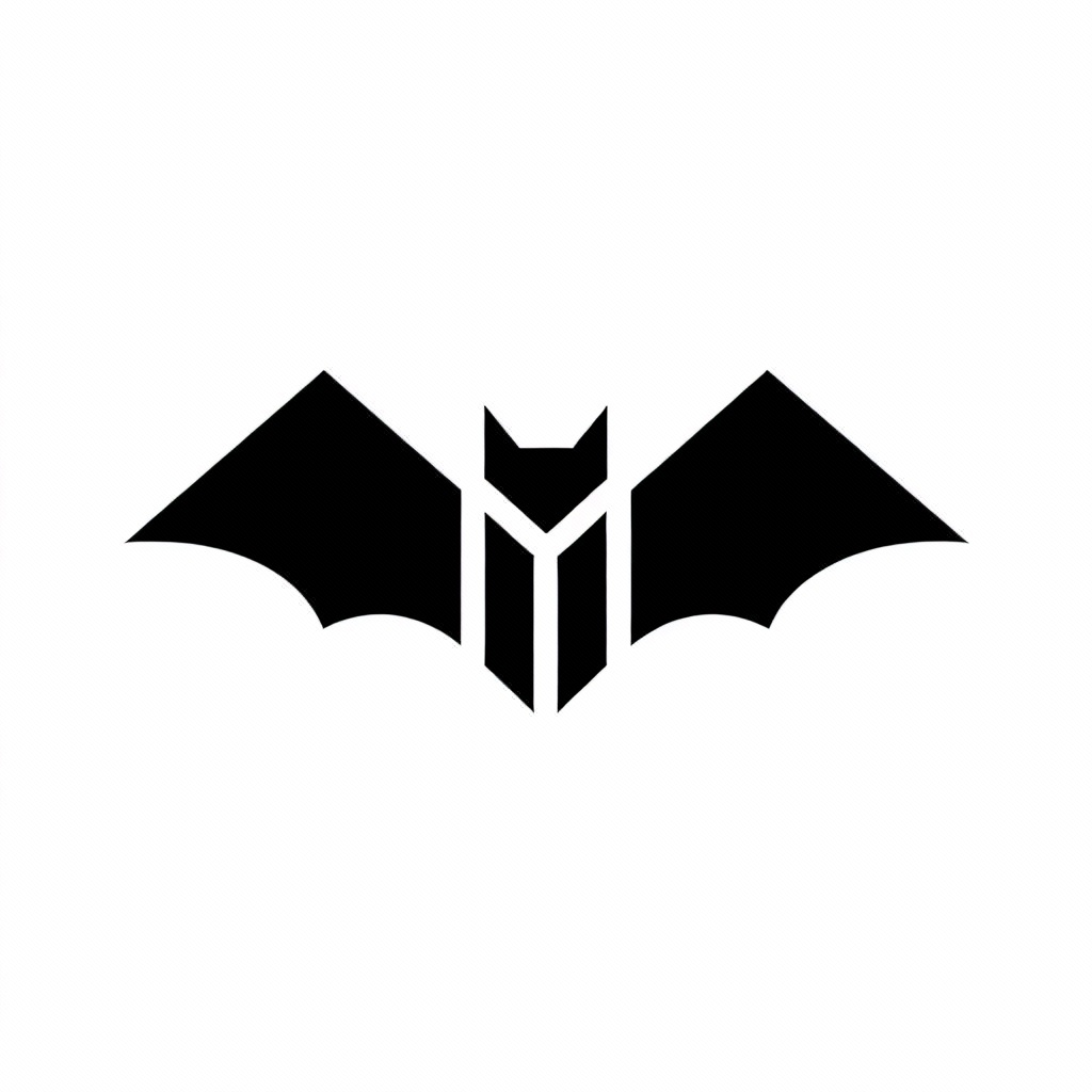AI minimal bat logo monogram