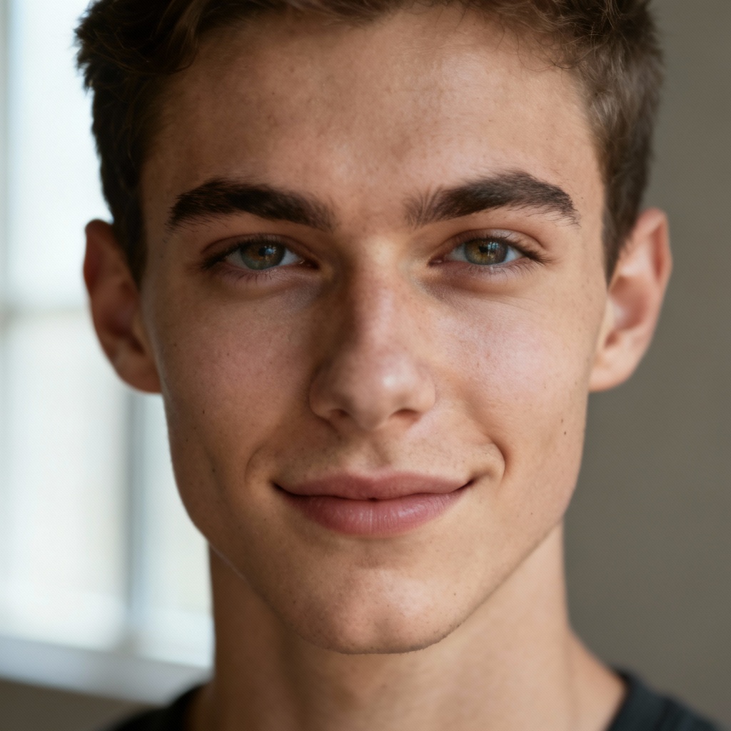 Photorealistic AI-generated headshot portrait