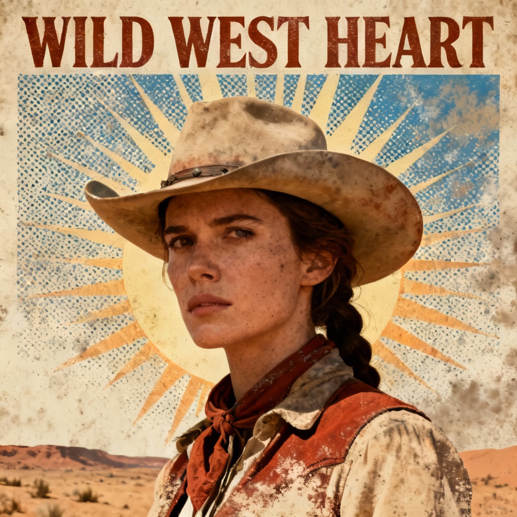 AI vintage cowgirl poster