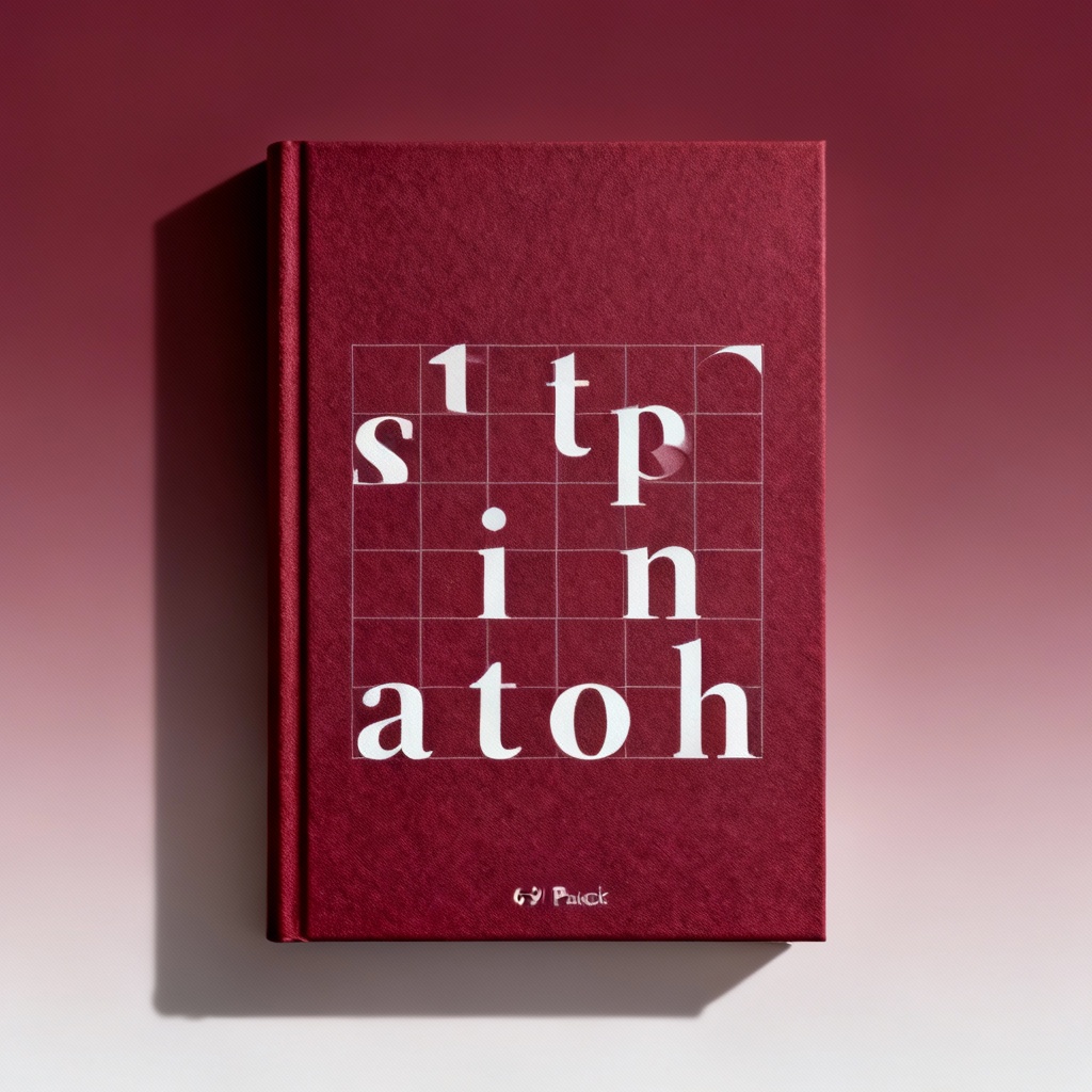 Maroon paperback 6x9 with textured cover and minimalist grid layout