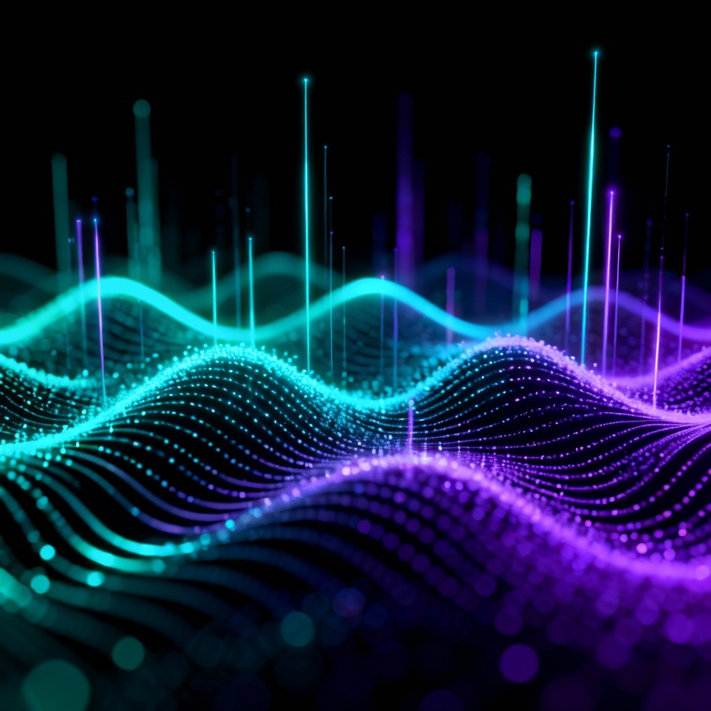 AI fractal particle wavefield abstract