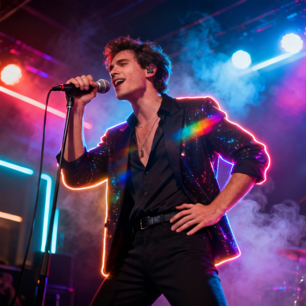 AI music star celebrity portrait