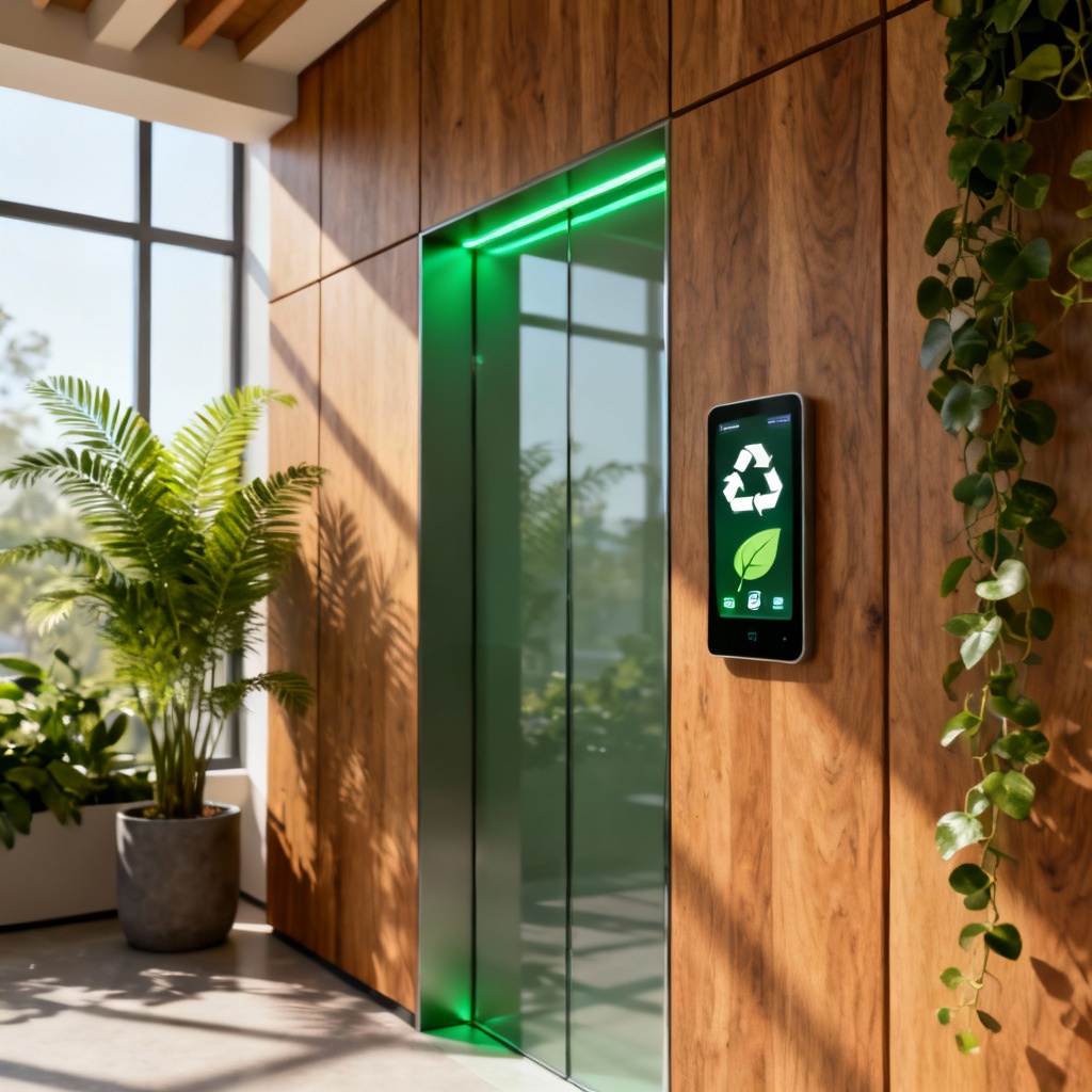AI eco-friendly wooden vending machine concept
