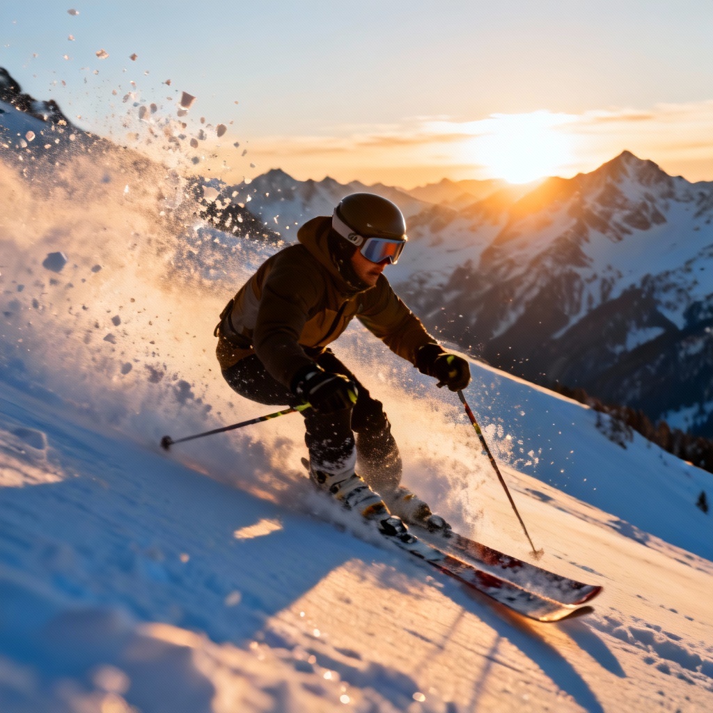 AI Skiing Generator Powder Turn Image
