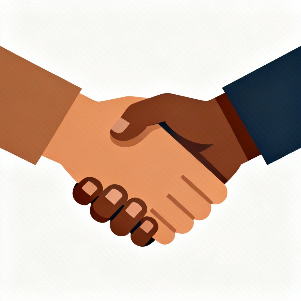 AI vector hand illustration handshake