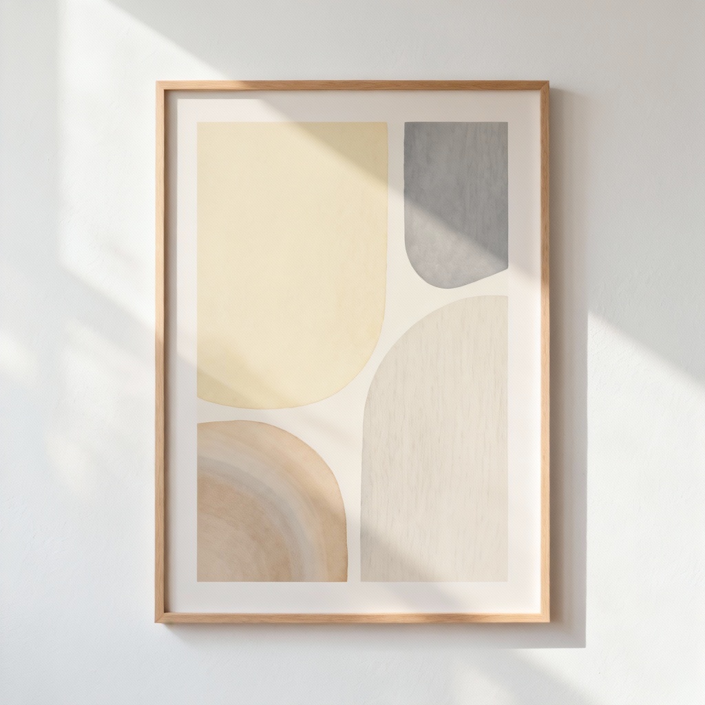 AI minimalist Scandinavian abstract wall art