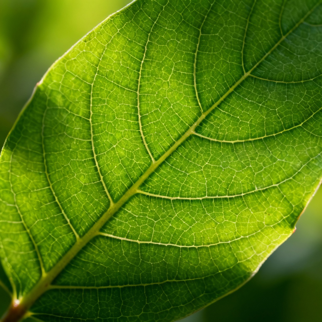 Crisp macro leaf texture showing fine vein details