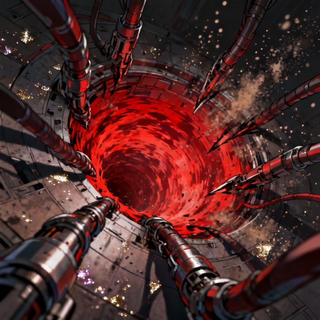 Mechanical trap vortex in dramatic composition