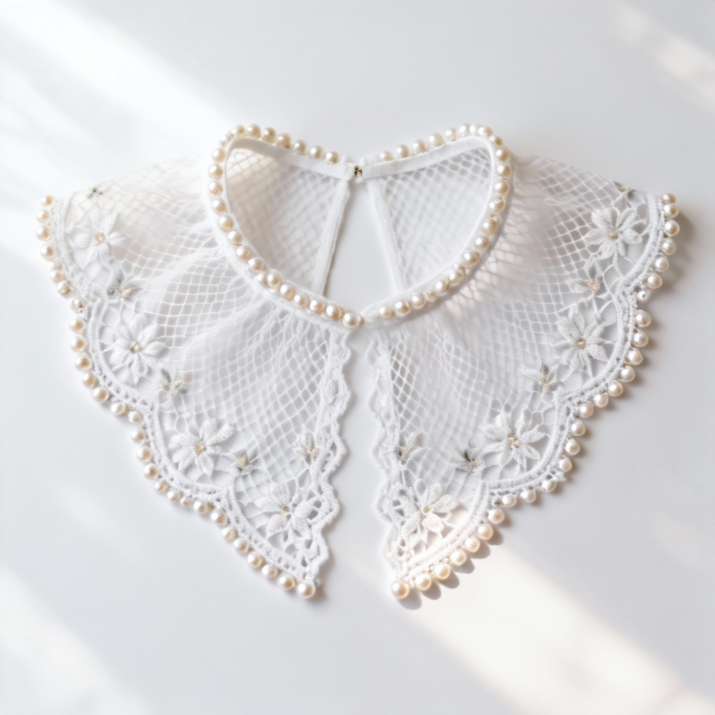 AI Regency Pearl Edge Lace Collar Design