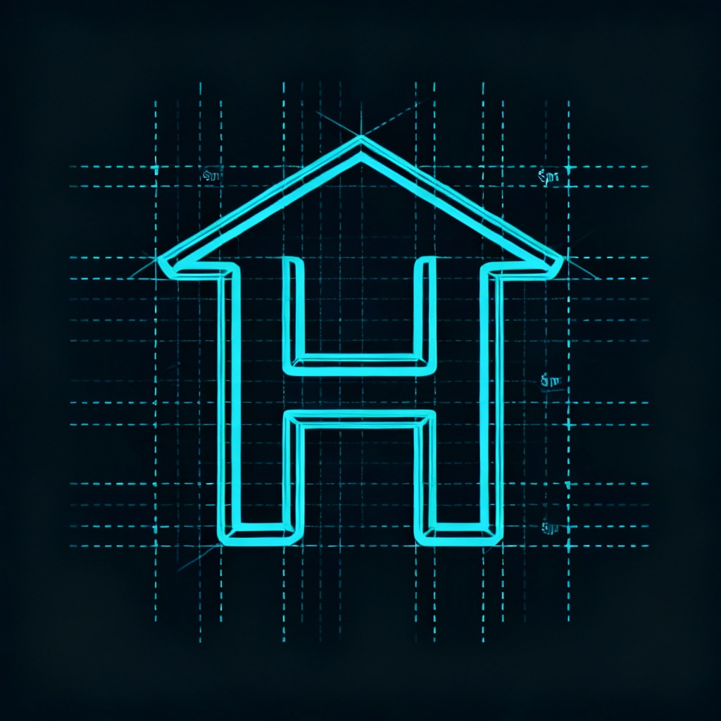 AI blueprint home monogram logo