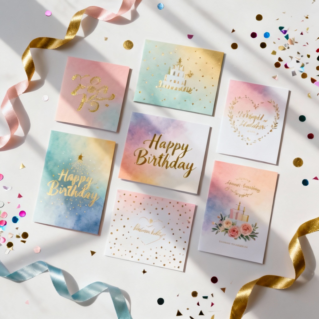 AI-generated collage of festive greeting cards for multiple occasions