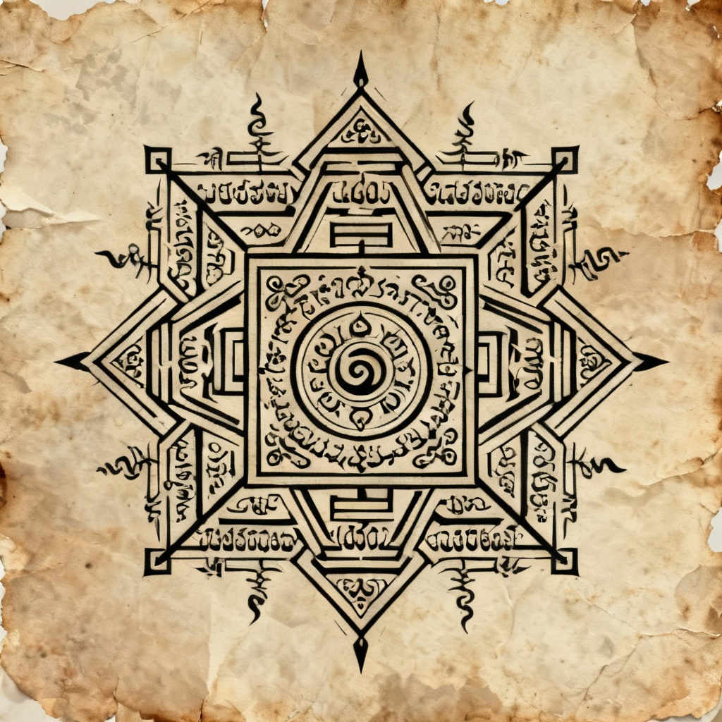 AI Sak Yant tattoo pattern