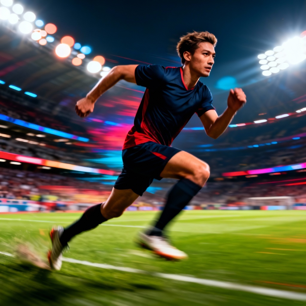 Sports poster with AI face swap