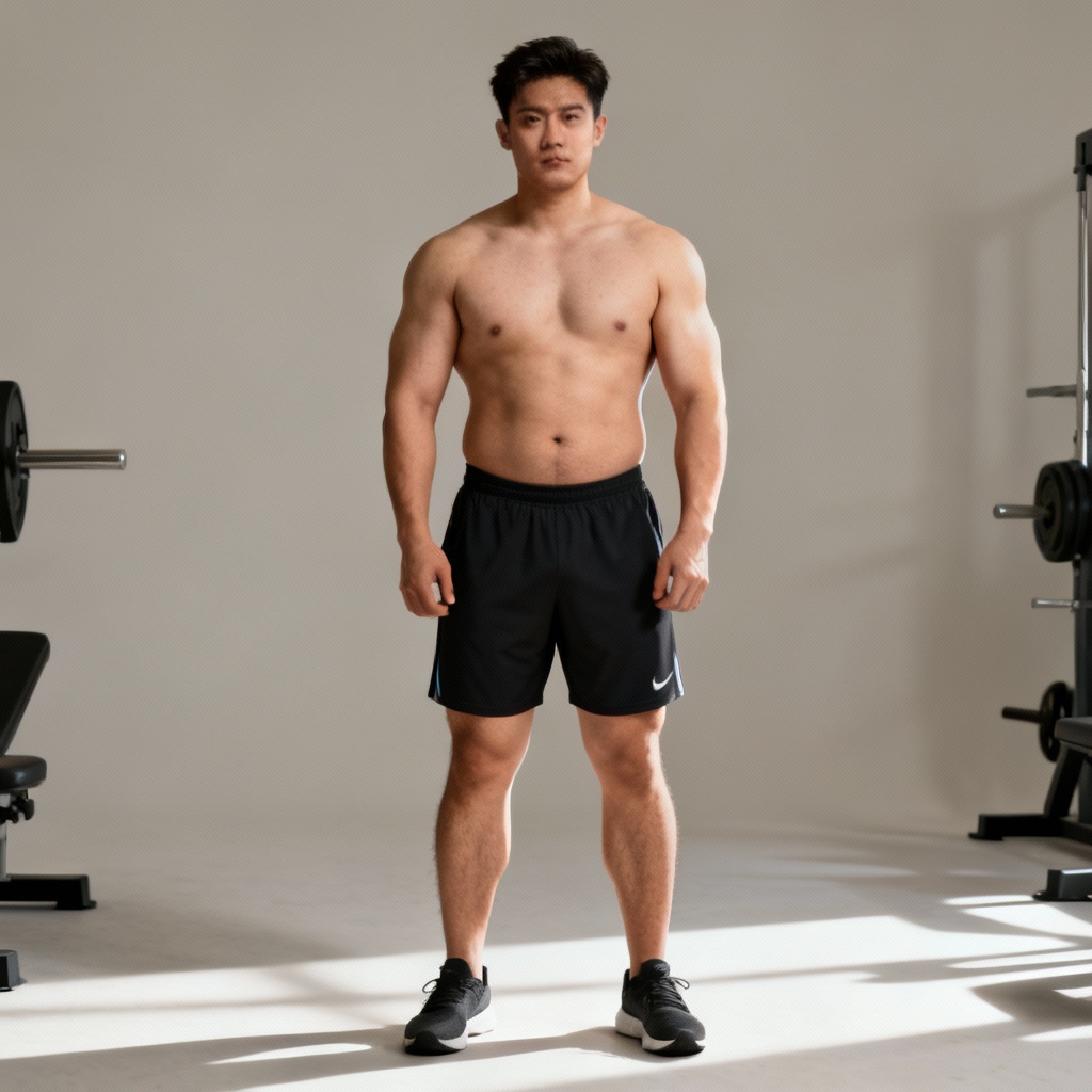 AI male weight loss athletic lean look