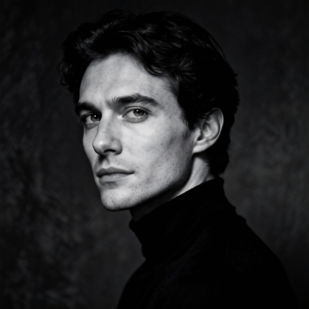 AI Black and White Cinematic Headshot