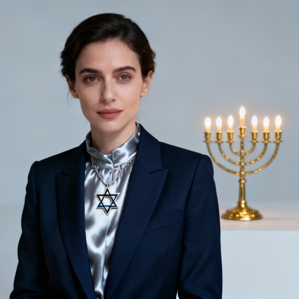 AI Hanukkah Blue and Silver Ensemble
