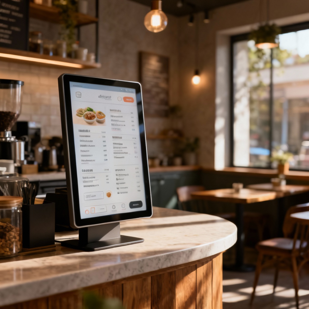 Retail cafe digital signage menu display