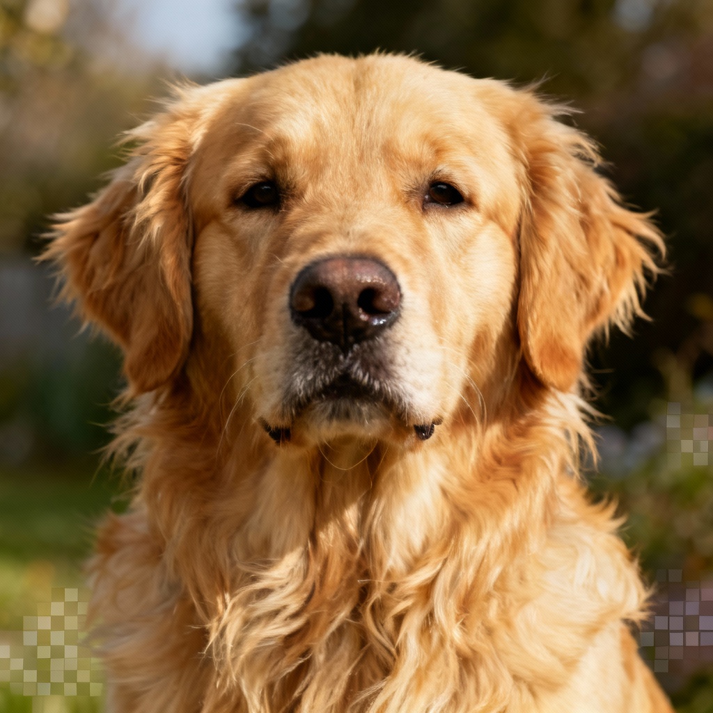 AI pet fur edge preservation on dog photo