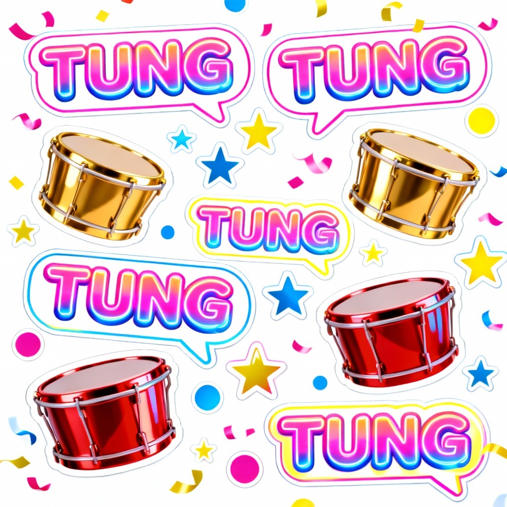 AI Tung Tung festive sticker pack