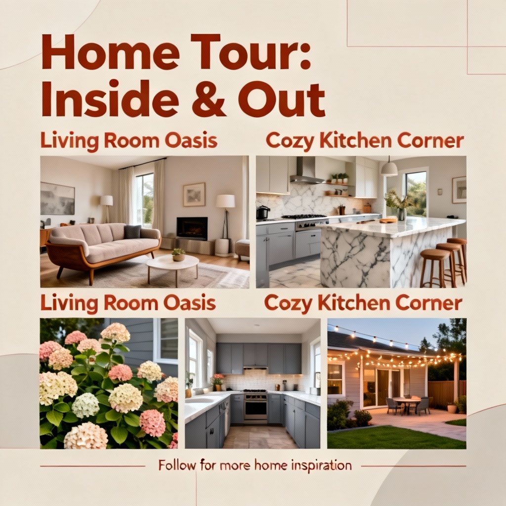 AI social media carousel for real estate home tour