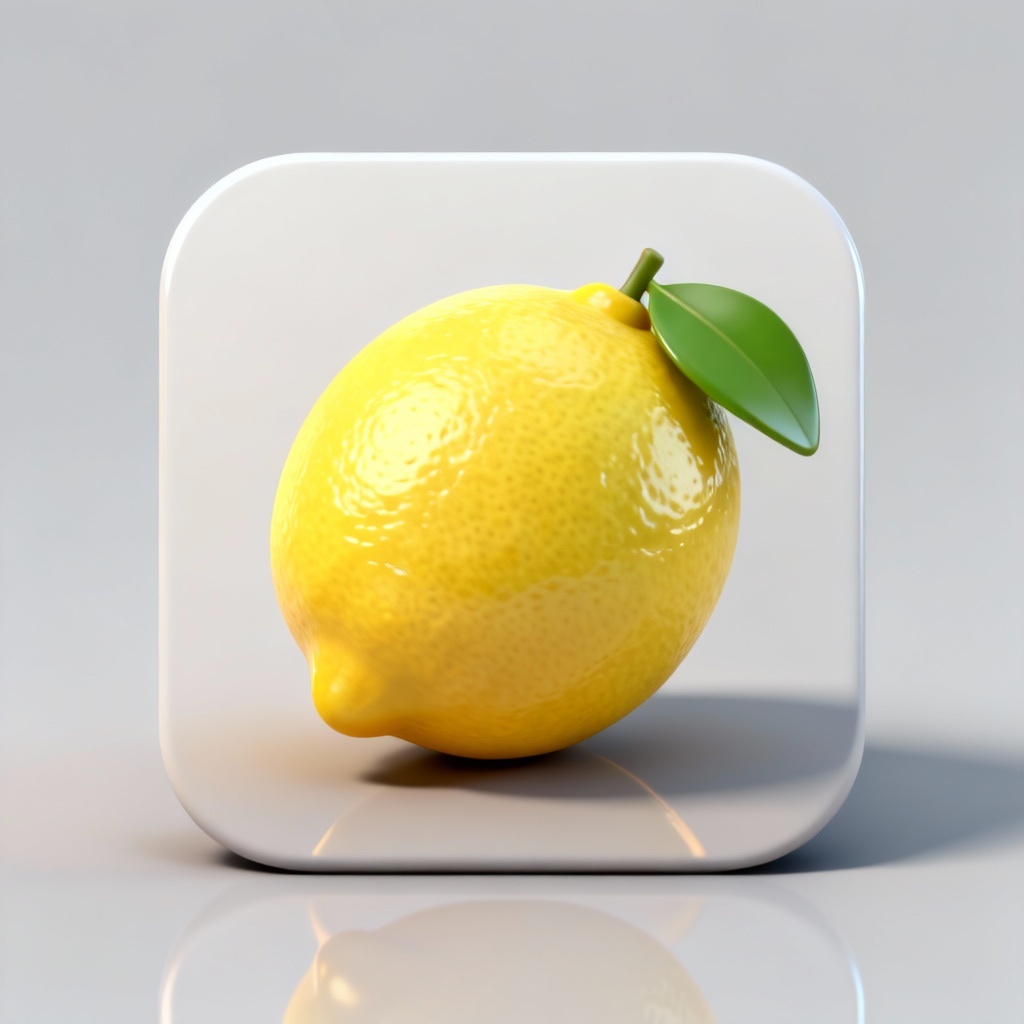 AI 3D lemon icon render