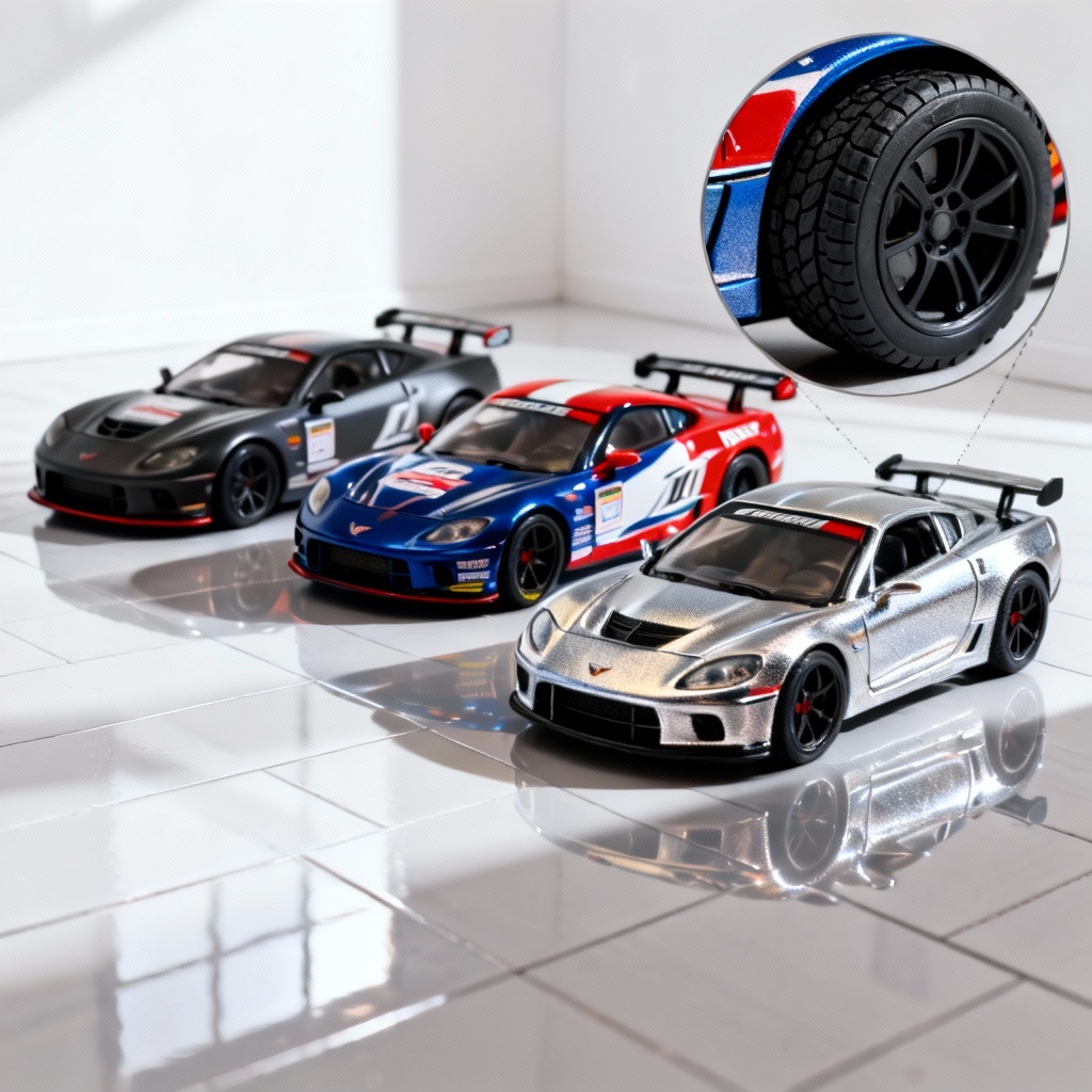 AI die-cast toy cars with multiple colorways