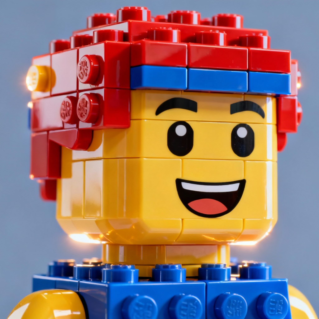 AI lego style portrait generator example