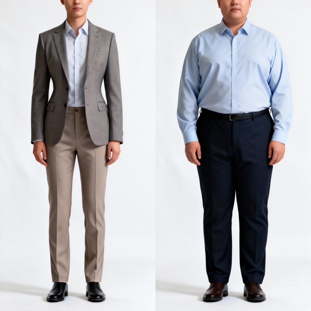 AI office outfit slimmer fit preview