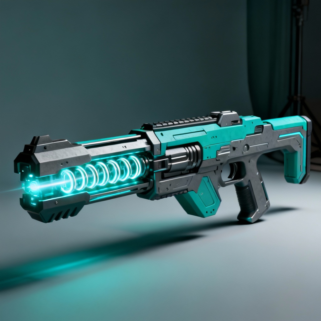 AI sci-fi plasma rifle concept art