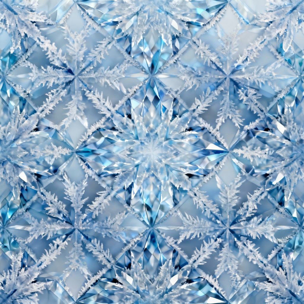 AI Crystal Pattern Background Seamless Ice