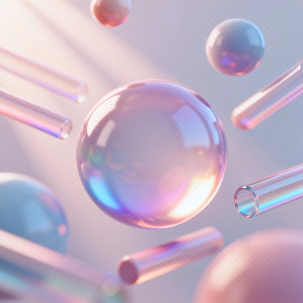 AI abstract 3D shapes background