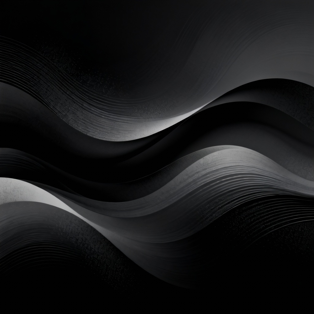 AI abstract black waves dark wallpaper