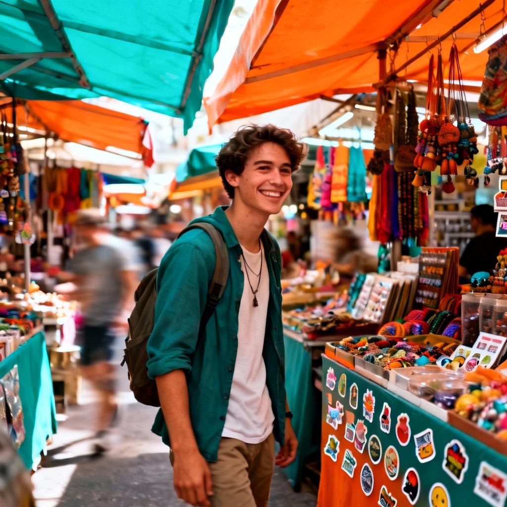 AI vibrant travel photo with fresh youthful look