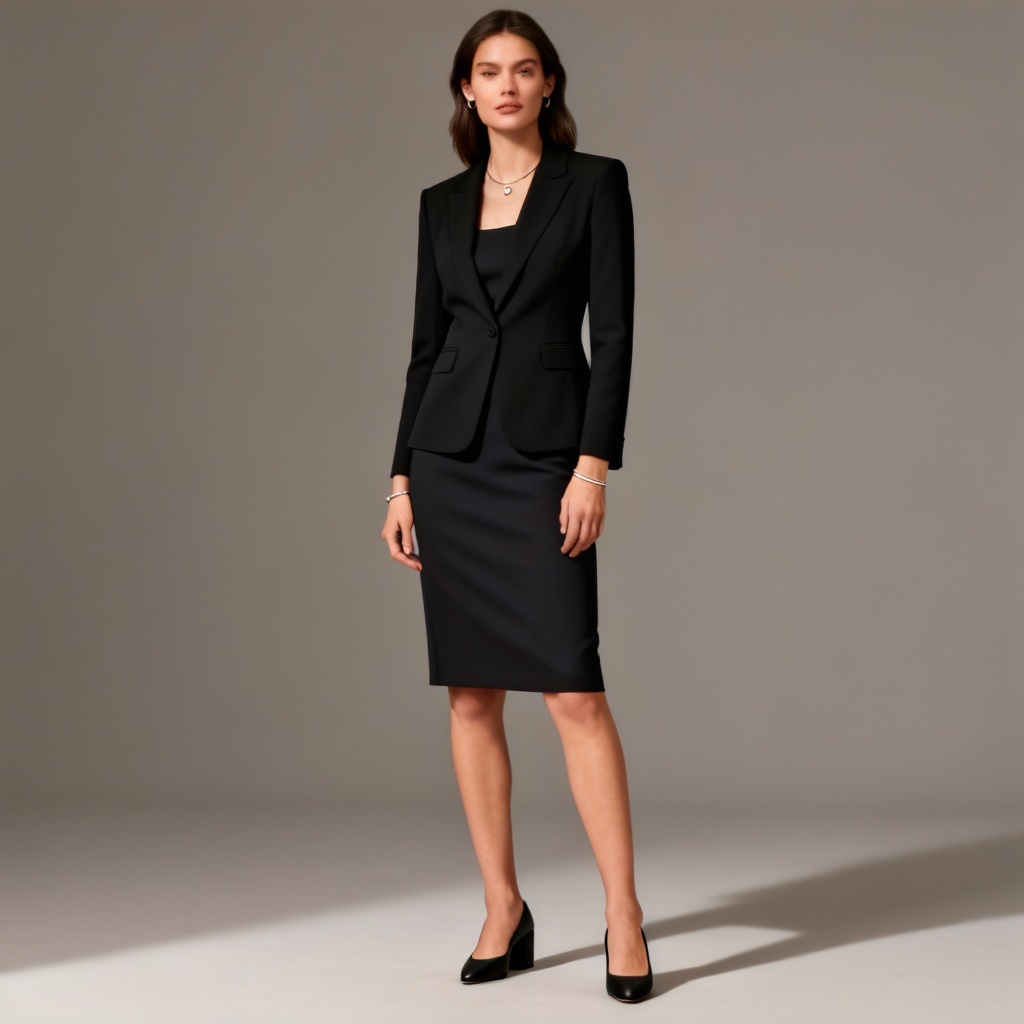 AI Elegant Business Dress And Blazer