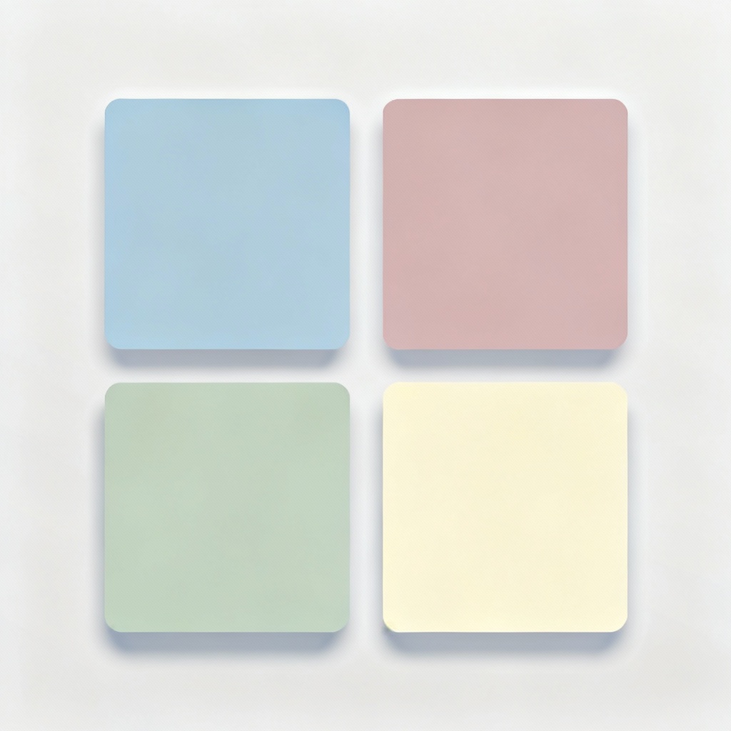 AI pastel color palette swatches