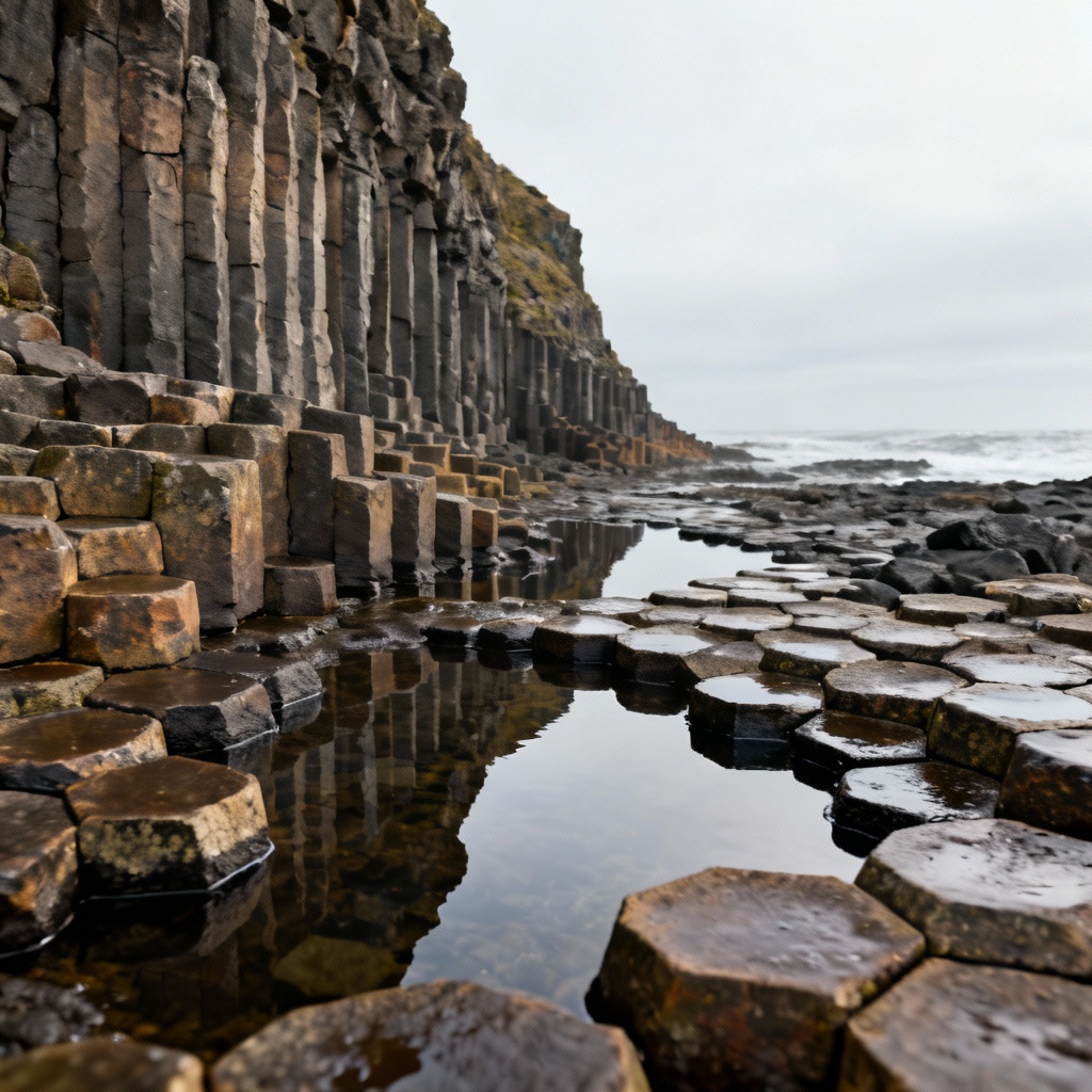 AI Basalt Column Cliffs