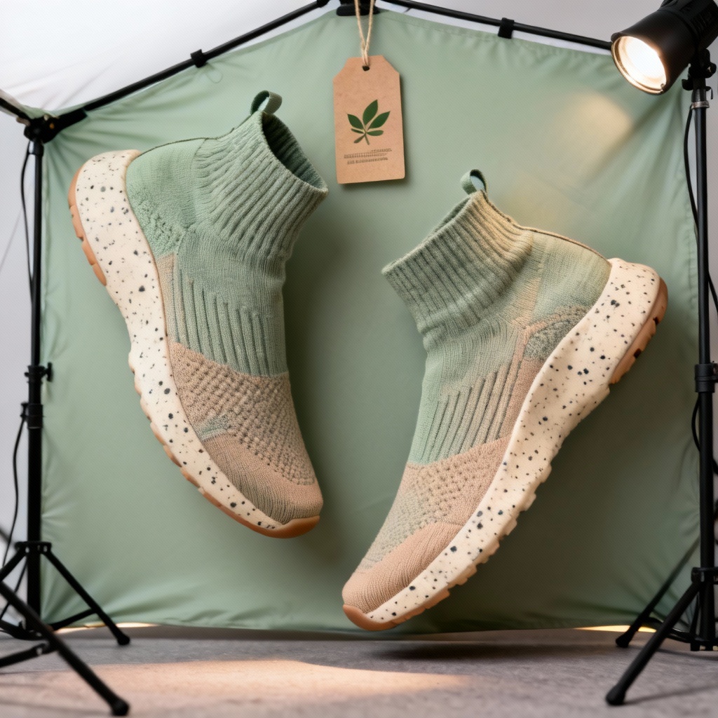 AI sustainable recycled knit sock sneaker concept