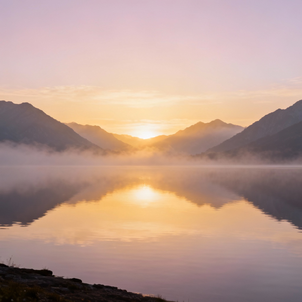 AI Nature Landscape Sunrise Wallpaper