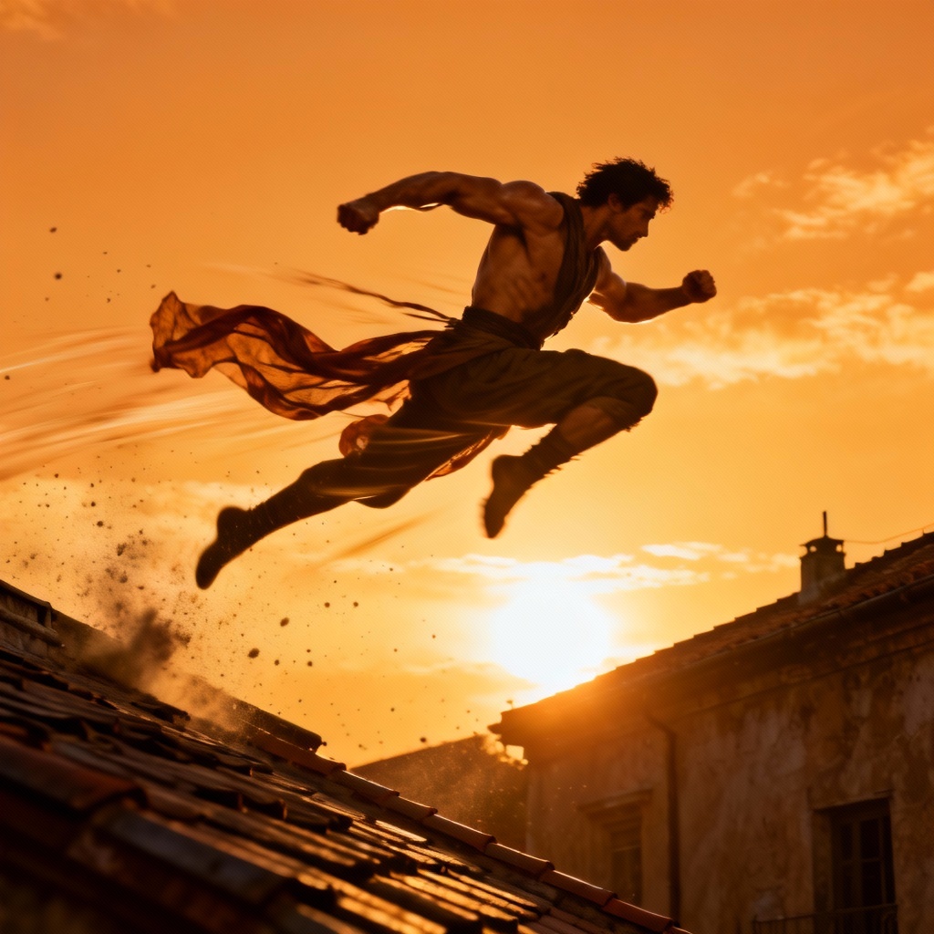 AI Hollywood action scene generator result