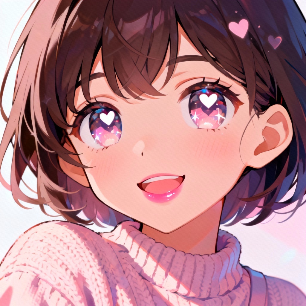 Anime kawaii cute smile portrait