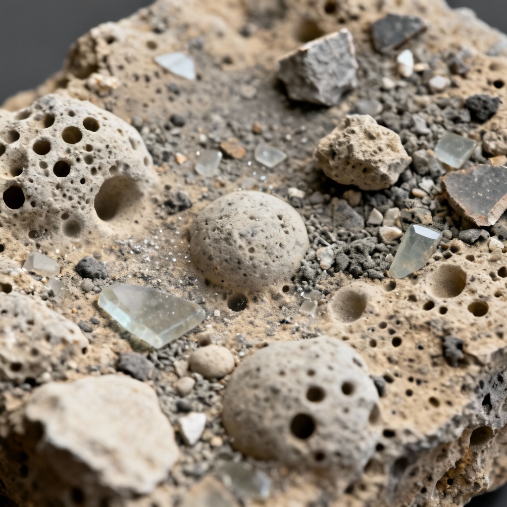 AI volcanic tuff rock macro texture