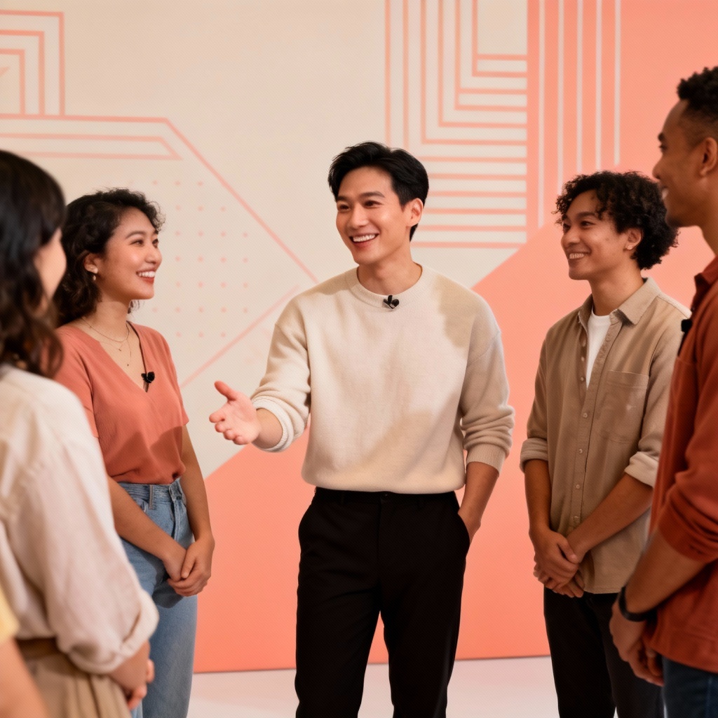 AI brand community meetup with welcoming host